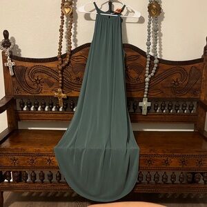 Double Zero Forest Green Halter Dress